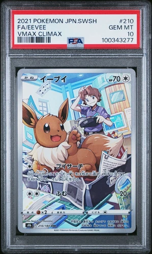 PSA 10 Japanese Pokemon Card Vmax Climax Eevee CHR Art Rare s8b 210/184 Bill