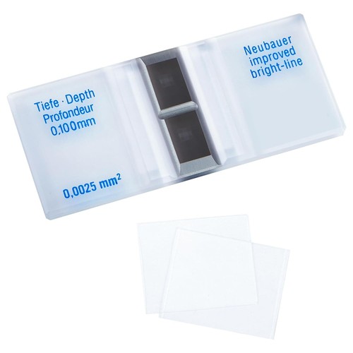 New Improved Neubauer Hemocytometer Cell Counting Chamber with 2 Pcs ...