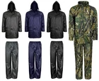 Men's Waterproof Windproof Rain Jacket and Trousers Set Rainsuit size S-4XL