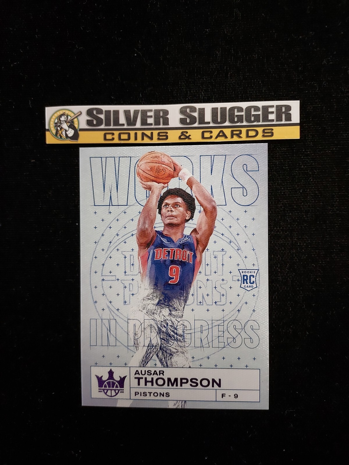 2023-24 Ausar Thompson Panini Court Kings Works In Progress Purple /49 RC Piston
