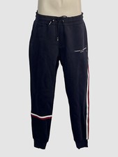  119 Tommy Hilfiger Men's Blue New Global Stripe Jogger Sweatpants Size S