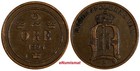 Sweden Oscar II Bronze 1894 2 Öre Better Date 21 mm XF/aUNC KM# 746 (17 836) — photo 1