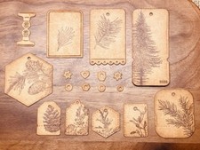 "Nova" , 9 tag  hole reinforcer cutting dies lot of 18 