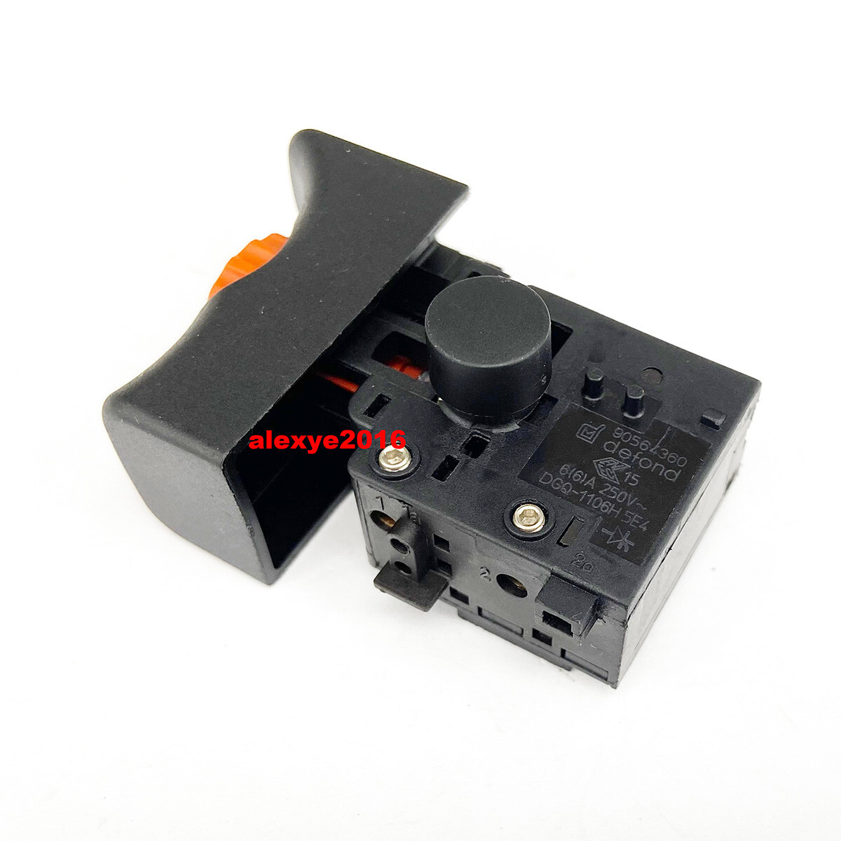 defond DGQ-1106H 5E4 6A 250VAC Switch with Orange Adjustment Knob