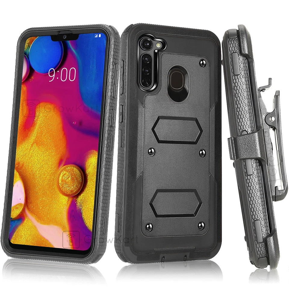 SHOCKPROOF TANK Phone Case Cover Clip Holster Stand + BUILT-IN SCREEN PROTECTOR - Image 3 of 4