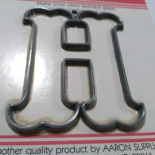 EZE FORM Stained Glass Suncatcher Baking Form Only Letter "H" Vintage NEW - Picture 2 of 8
