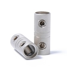 2 PCS 4 Gauge Wire Couplers Audio Car Brass Terminal Butt Connectors - 4GA