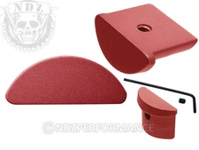 for Glock 43 Aluminum Grip Frame Red Slug Plug Pick Lasered Image