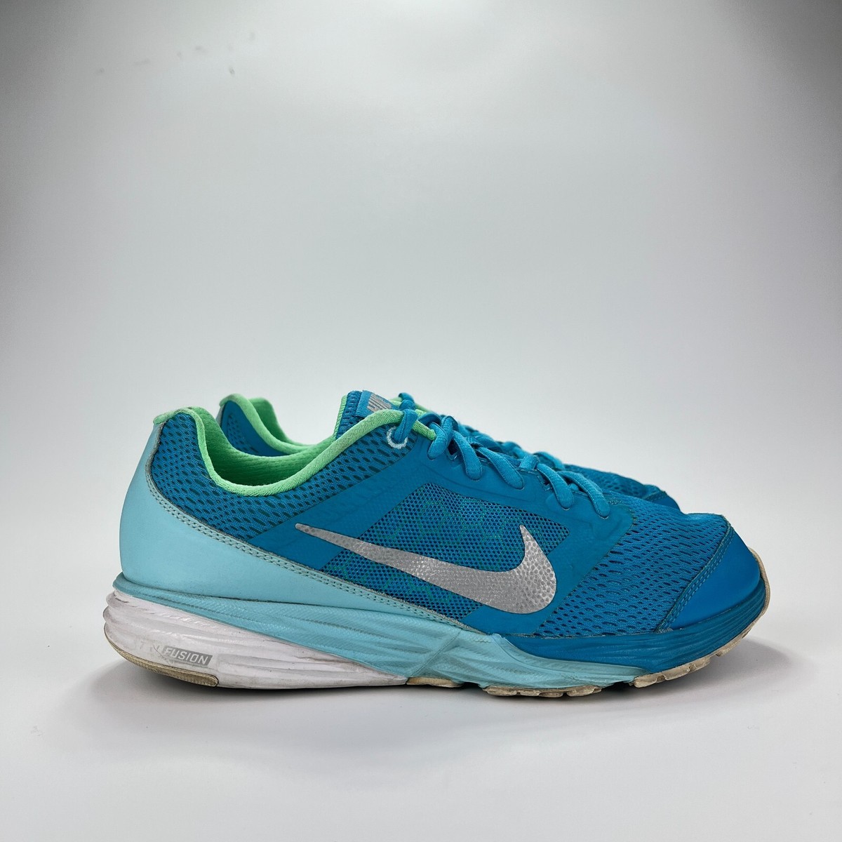 Nike Tri Fusion Blue Lagoon Silver Athletic Running Shoe 749826
