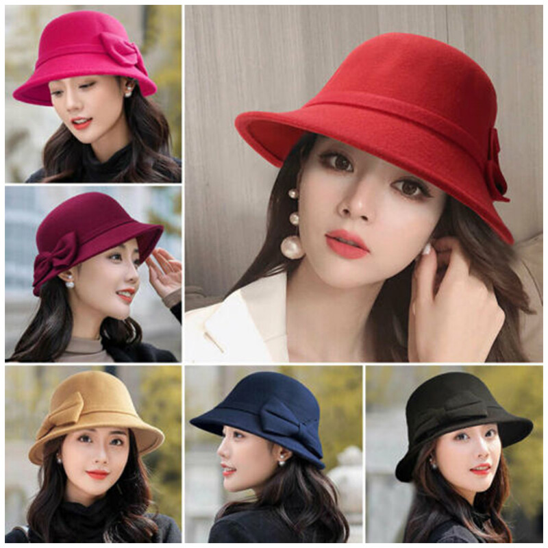 Women’s Magid Hats burgundy black two-tone felt fedora hat ribbon bow Ray Felt Fedora 5-Point Bow main image 3