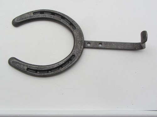 2-Vintage Metal Horseshoe Wall Hooks- Black O Lite 9" Long - Picture 2 of 10
