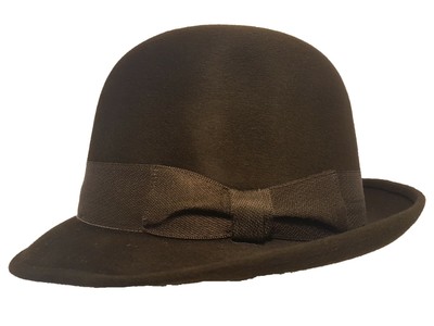 Chapeau Panizza Sportsman 57 En Feutre De Lièvre - Couleur Gris Anthracite/noir - Fabriqué En Italie