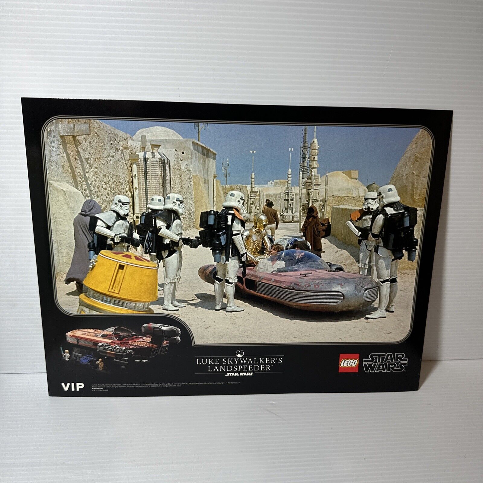 LEGO VIP Luke Skywalker's Landspeeder Limited Edition Print Star Wars poster