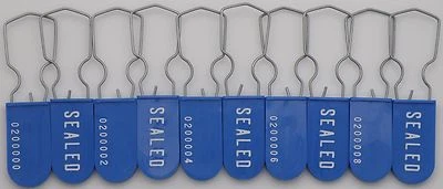 AZIPPYSALE Electric Meter Security Seal Wire Padlock Blue Pack of 10