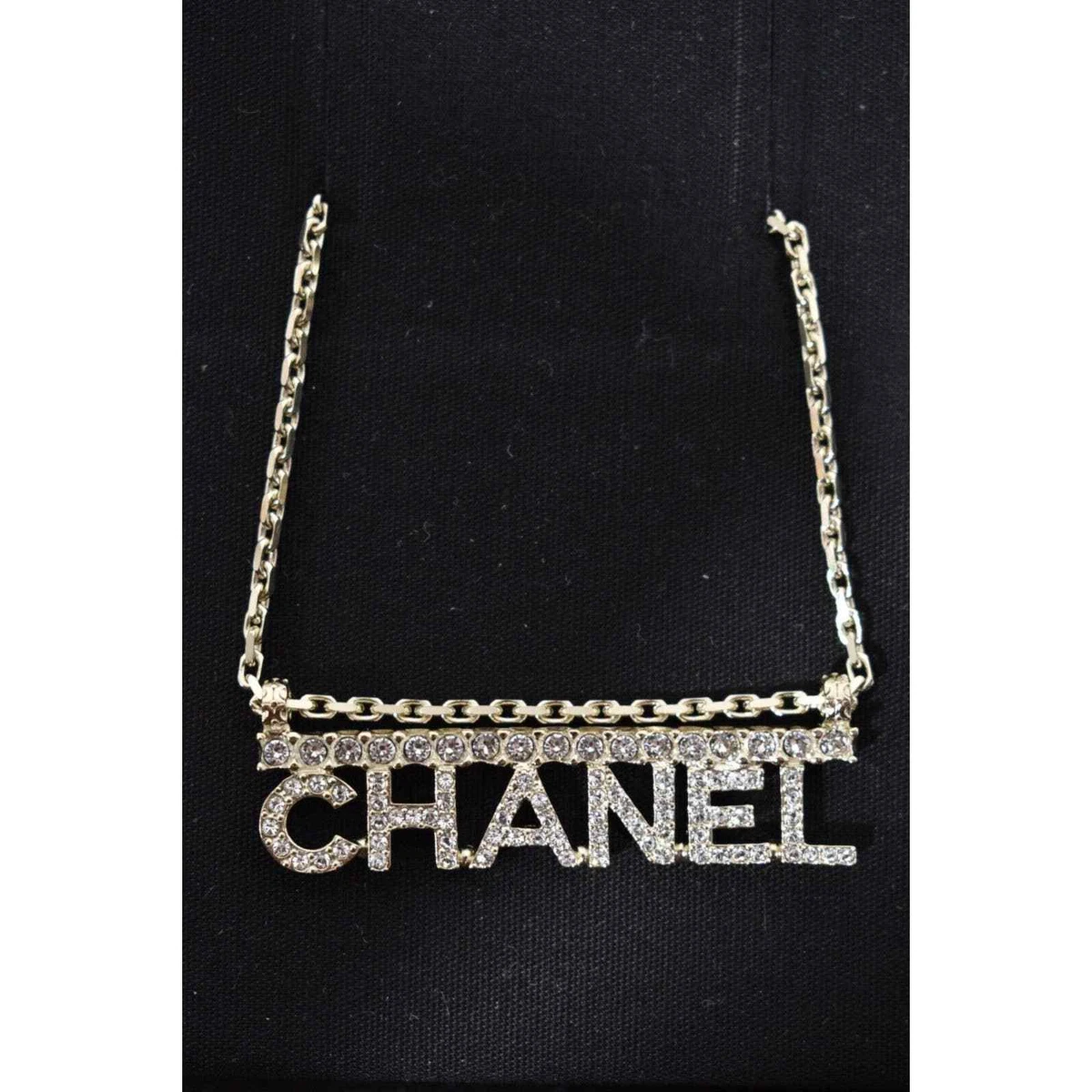 Chanel name necklace deals