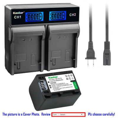 Kastar Battery LCD Rapid Charger for Sony NP-FH70 & DCR-SR90 DCR-SX30 DCR-SX31