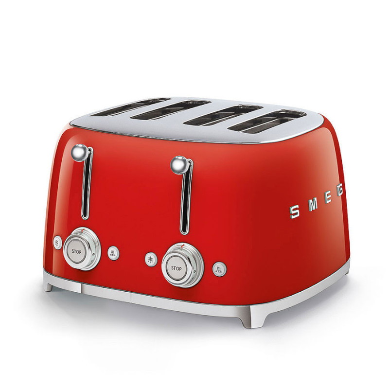 Smeg 50S 4 By 4 Slice Toaster Red - Medium - Image 3
