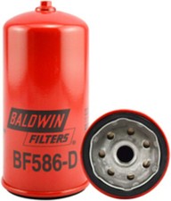 Case Of 12 Baldwin Bf586-d Primary Fuel Filter Spin-on With Drain