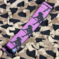 NEW KM Paintball Universal JT Goggle Strap - 09 Purple/Black Stripper