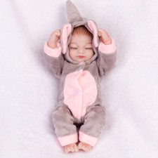 Full Body Vinyl Silicone Reborn Baby Dolls Realistic Tiny Baby Girl Doll Bathed