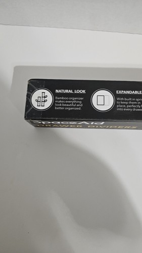 SpaceAid Bamboo Drawer Dividers with Inserts and Labels Kitchen Adjustable - Picture 7 of 12
