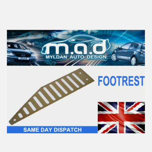 AUDI A3 S3 RS3 BRUSHED STAINLESS STEEL FOOTREST NEW - MD32 - Picture 2 of 2