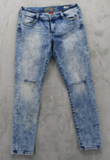 Arizona Jean Co. Jeggin Jeans Womens Juniors 5 Distressed Acid Wash Cotton Blend