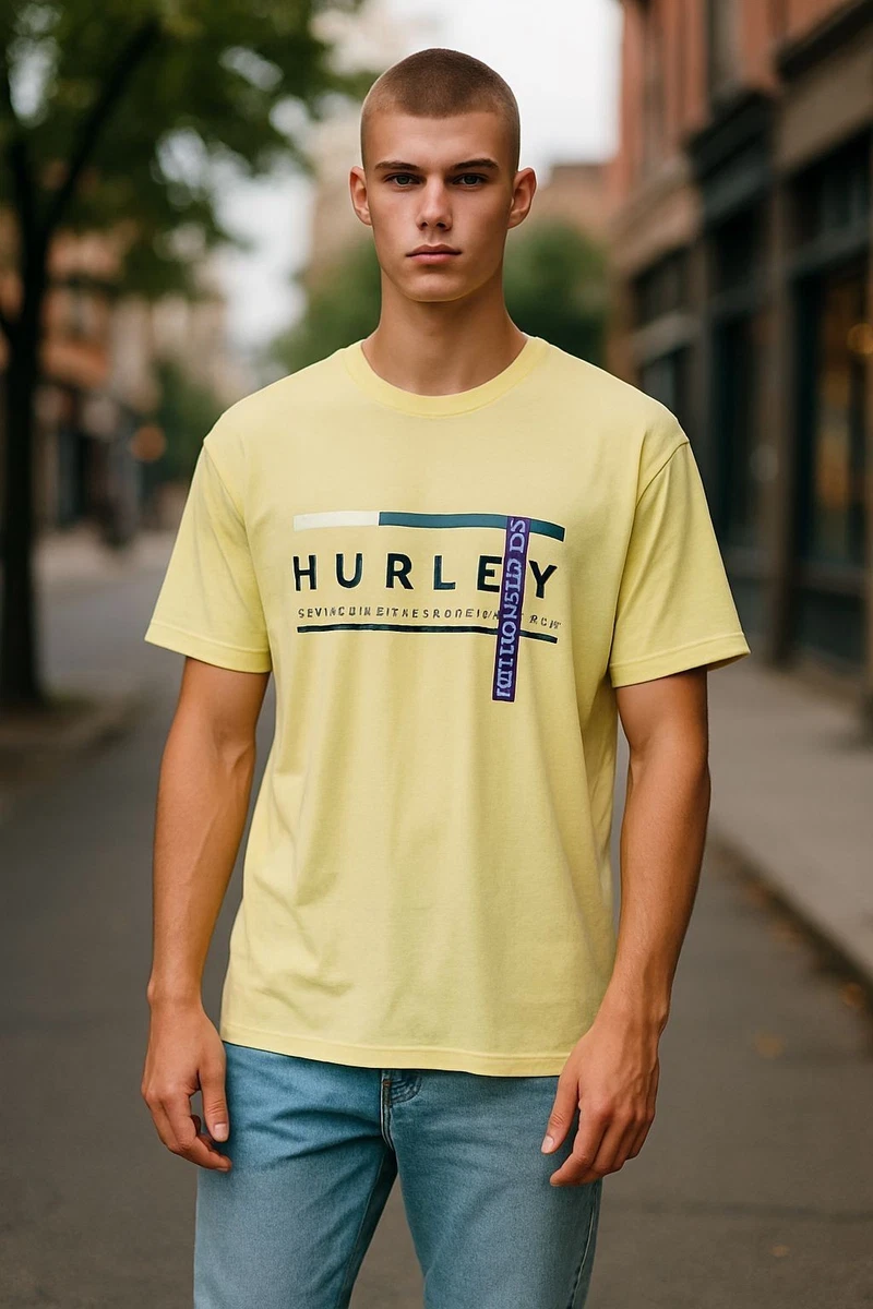 Hurley Evd Ukelele LS Camiseta, Negro, M Para Hombre