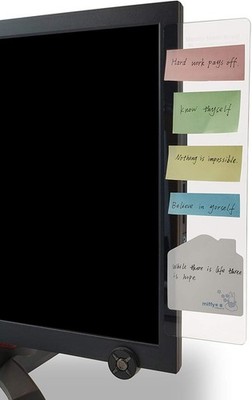 MINSA Monitor Memo Board Acrylic Side Panels Clear Set