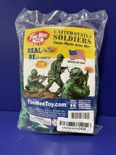 Tim Mee Classic Plastic Army Men (kelly green)~U.S. Soldiers. 48 Pcs NEW/SEALED