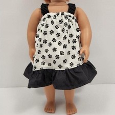 Sundress for 18" doll - puppy feet print American Girl, My Life, Our Generation