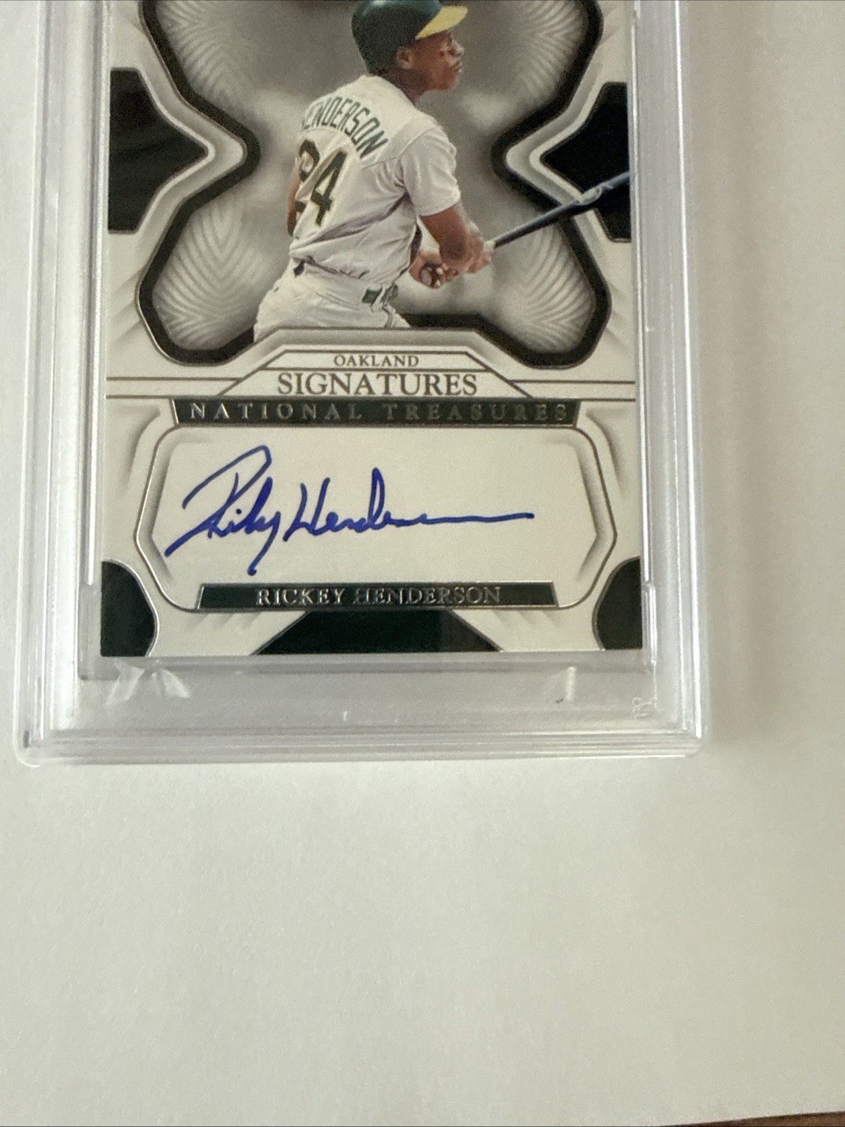 2023 National Treasures Auto Rickey Henderson /10🔥PSA 8🔥POP 1 None ^ 👀 A’s ⚾️ view 3