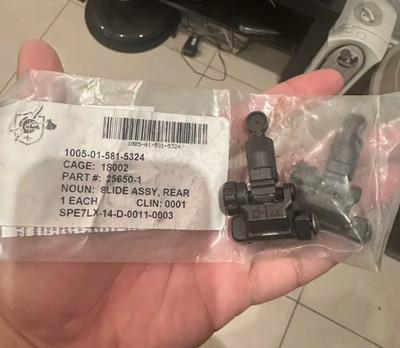 Knights  KAC Rear Micro 200-600m USMC Marked Rear Iron New In Package
