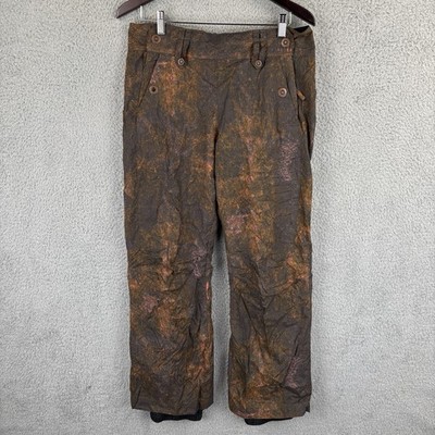 Columbia Bugaboo Omni-Tech Ski Snow Pants Womens Medium Burnt Orange Splash RARE