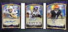 RANDY MOSS JA'MARR CHASE LARGENT 2026 LEAF TRIPTYCH HOLO GRAPE TRIPLE AUTO 3/5