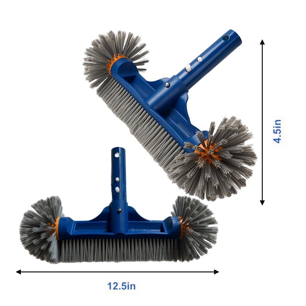 Cepillo de limpieza para piscinas con cerdas redondeadas adecuado para todos los revestimientos de piscinas