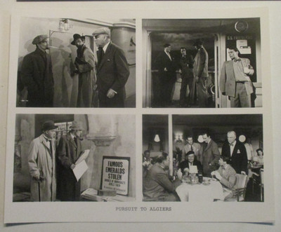 PRESS PROMO PHOTO 1945 MOVIE PURSUIT TO ALGIERS BASIL RATHBONE B&W 8X10 U309