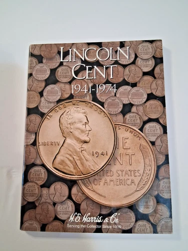 Lincoln Cent Complete 1941 -1974 Collection In H.E. Harris Album