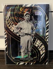 2025 Panini Select Baseball Eddie Collins Zebra Prizm Chicago HOF Card #138 SSP