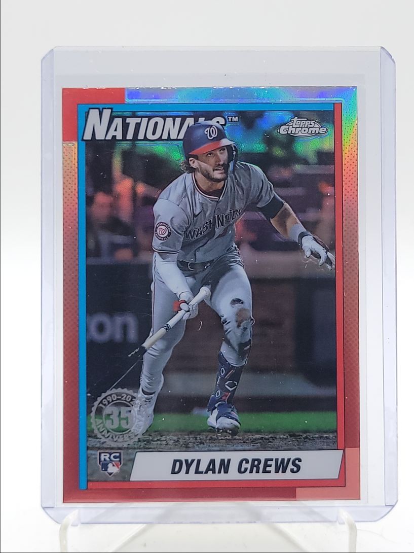 DYLAN CREWS 2025 TOPPS CHROME 1990 TOPPS ROOKIE REFRACTOR E RC Q4600
