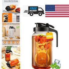 Mason Jar Pitcher 64 Ounce Airtight Design for Cold Brew and Breastmilk Storage