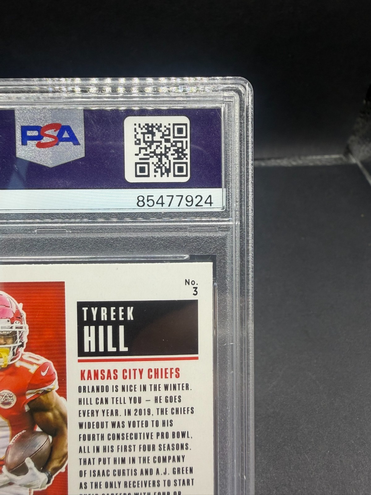 2020 Panini Contenders - Season Ticket Tyreek Hill #3 auto PSA Authentic view 10