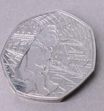 2018 - Paddington Bear At The Station - 50p Fifty Pence Coin -  Circulated (C22)
