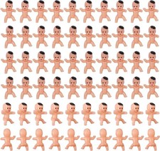 ZZYFGH 60 PCS Plastic Babies for Games, 1 Inch Mini Tiny 60 Pcs-latin