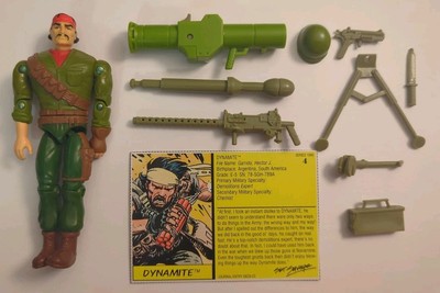 Vintage - 1994 Hasbro GI Joe ARAH - Sgt. Savage Dynamite - 4.5'' - All Acs & Card