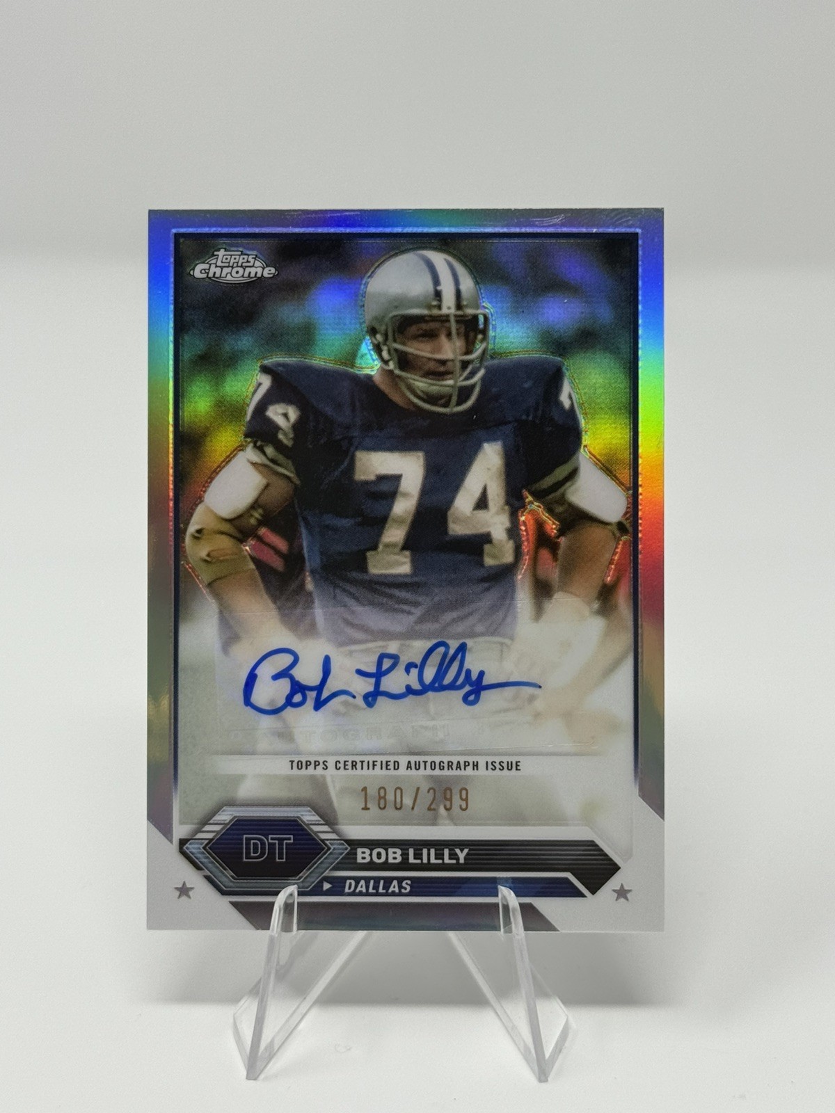 2023 Topps Composite Topps Chrome Autographs Bob Lilly #TCA-BL Refractor /299