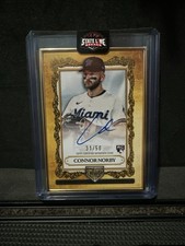 2025 Topps Gilded Collection Gallery of Gold Autograph Connor Norby Marlins /50
