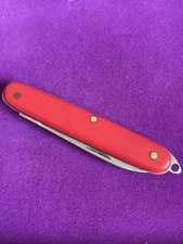 Portugal Retro Vintage Tourist MiniPocket Folding EDC Knife ICEL INOX Red Handle