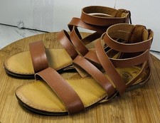 Wonder Nation Girl Flat Sandals Sz 4 With Back Zip
