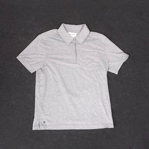 Ministry Of Supply Merino Wool Poloshirt Herren Small Grau Kurzarm Stretch
